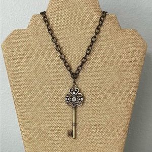 Bronze Key pendant necklace